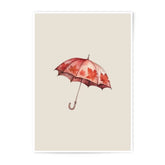 Autumn Umbrella Photographic Prints, Fall Decor, Leaf Umbrella Prints, Watercolor Umbrella Art Prints, Seasonal Art Prints - Tawshia